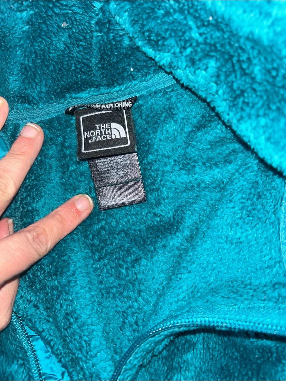 The North Face Teal Teddy Fleece Jacket - Women's Size Large